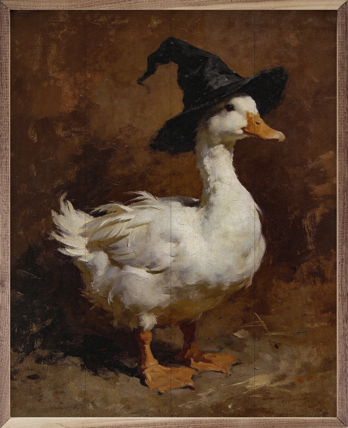 Witch Hat Duck Printed and Framed Wall Sign