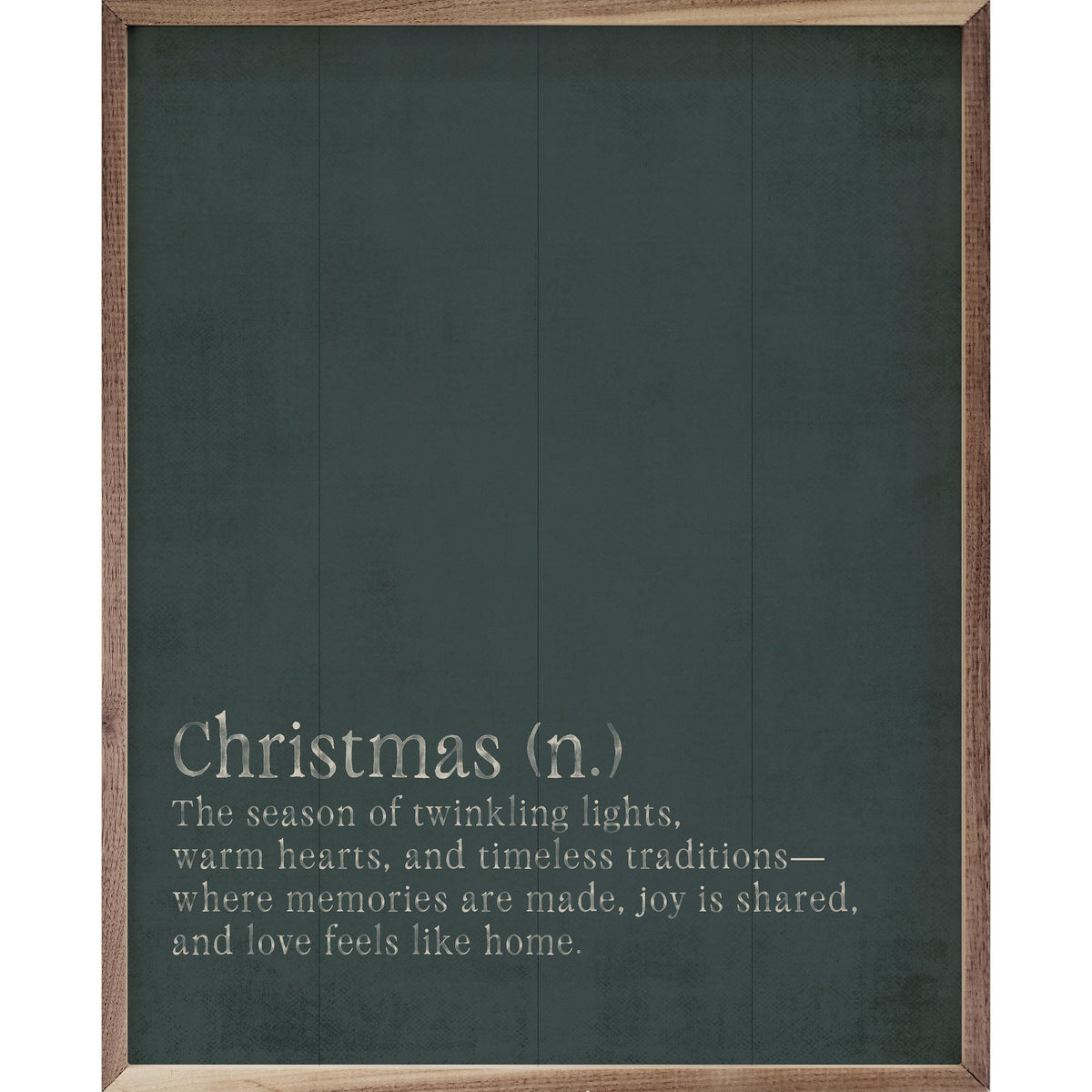 Christmas Definition Printed and Framed Wall Sign