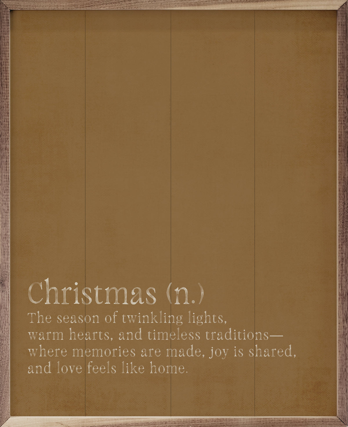 Christmas Definition Printed and Framed Wall Sign