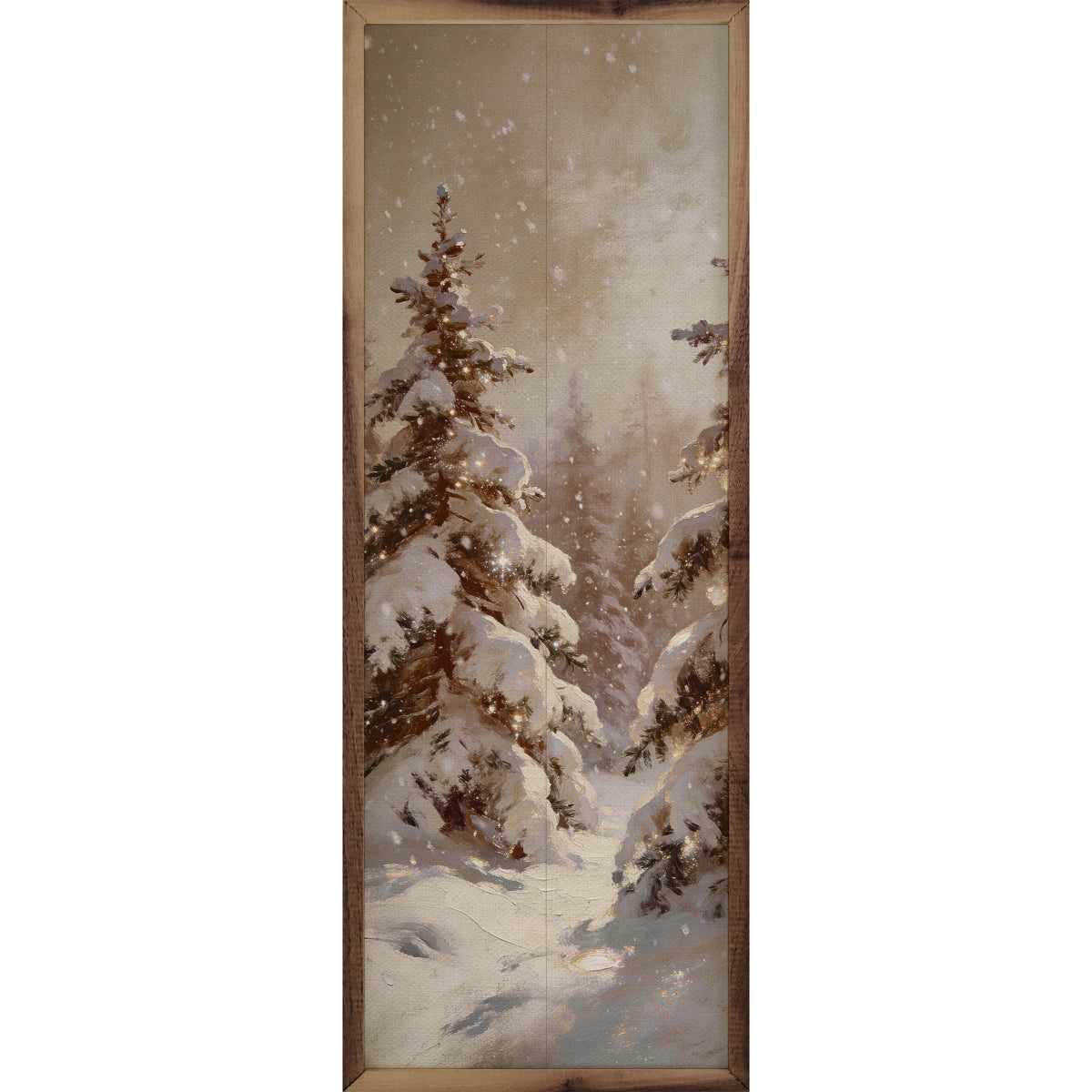Pine Hollow Snowy Pines Printed and Framed Wall Sign
