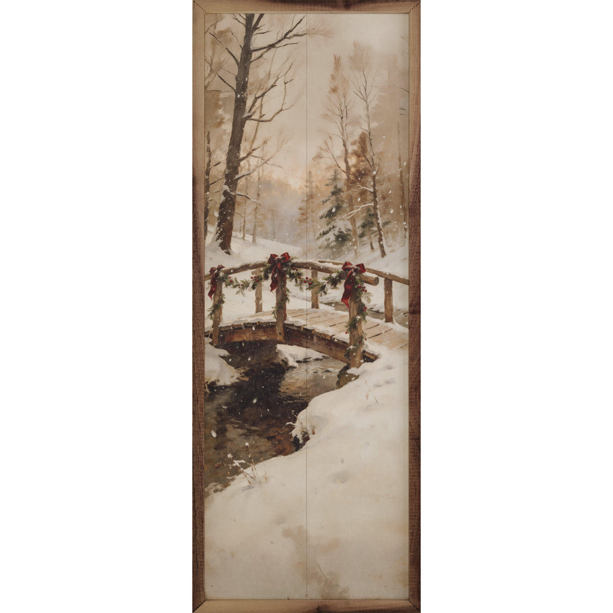 The Holiday Bridge Printed and Framed Wall Sign