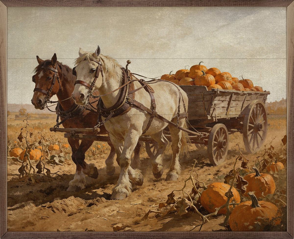 Draft Team Pumpkin Patch Printed and Framed Wall Sign