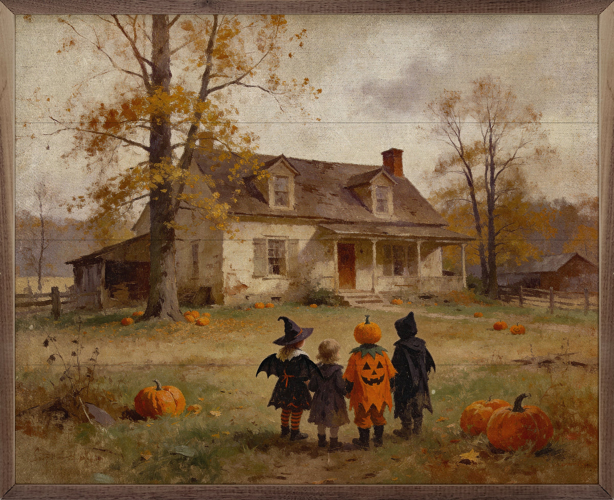 Halloween Kids Printed and Framed Wall Sign