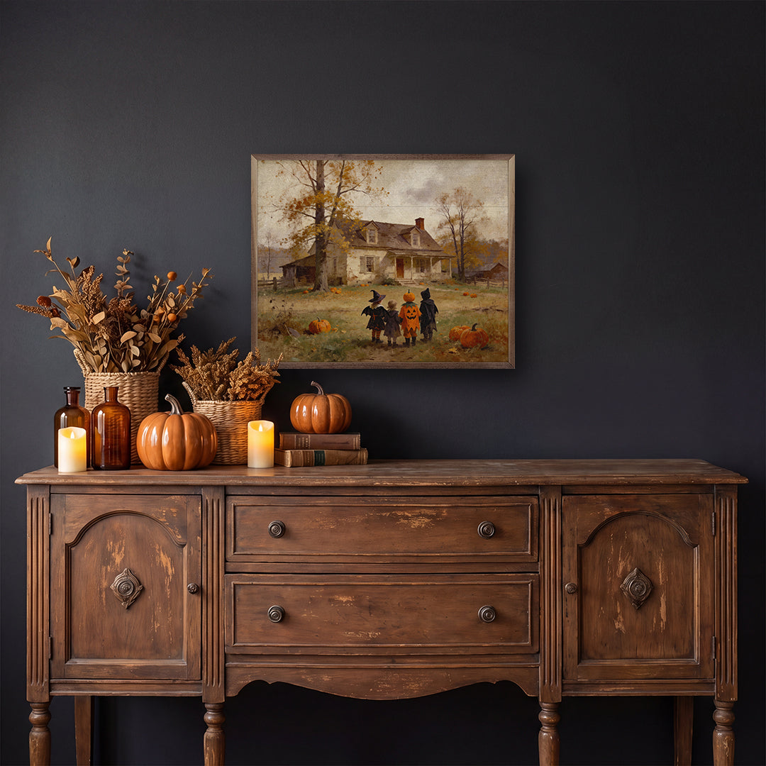 Halloween Kids Printed and Framed Wall Sign