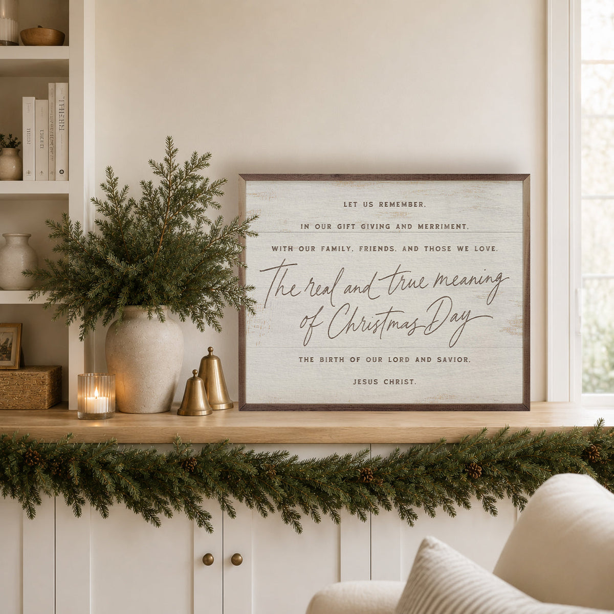 Meaning Of Christmas Printed and Framed Wall Sign