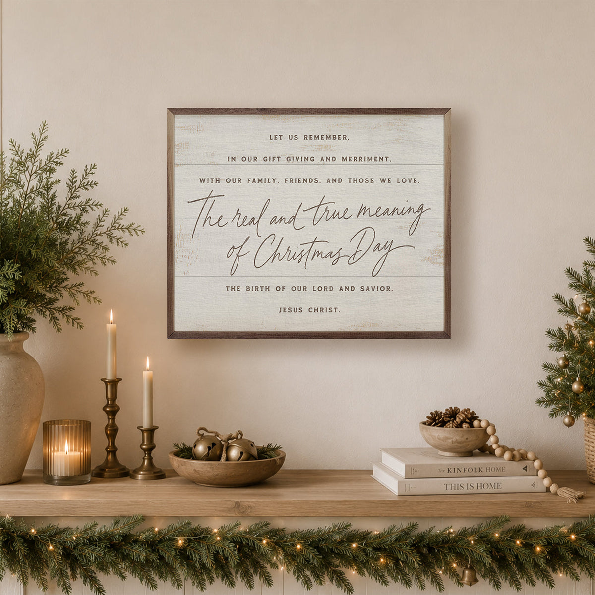 Meaning Of Christmas Printed and Framed Wall Sign
