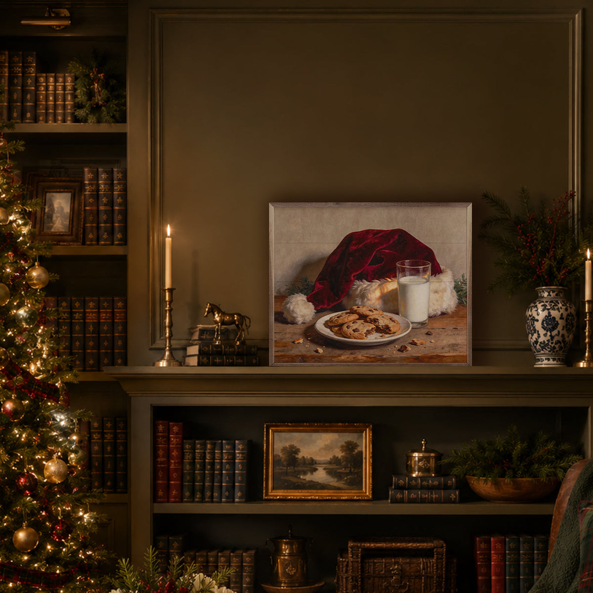 Santa's Cookies Printed and Framed Wall Sign