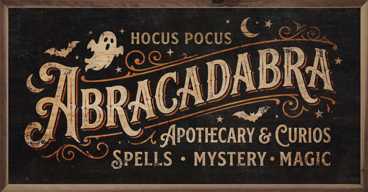 Abracadabra Printed and Framed Wall Sign