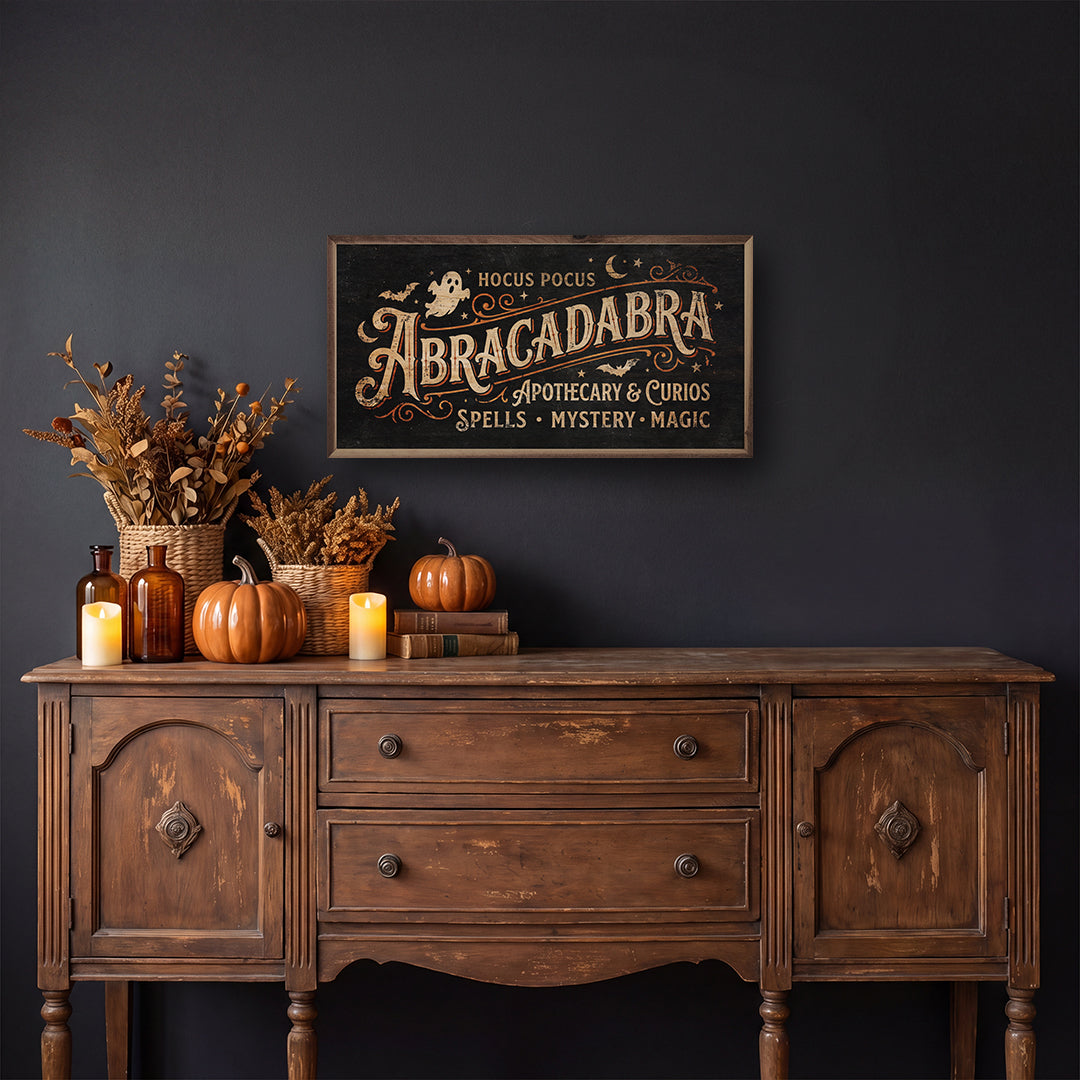Abracadabra Printed and Framed Wall Sign