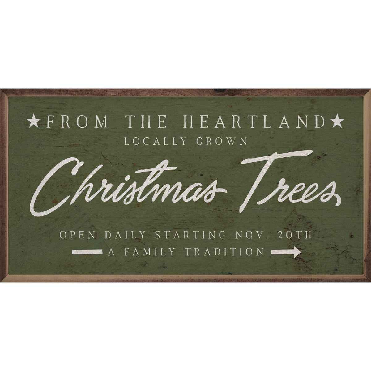 From The Heartland Christmas Trees Printed and Framed Wall Sign