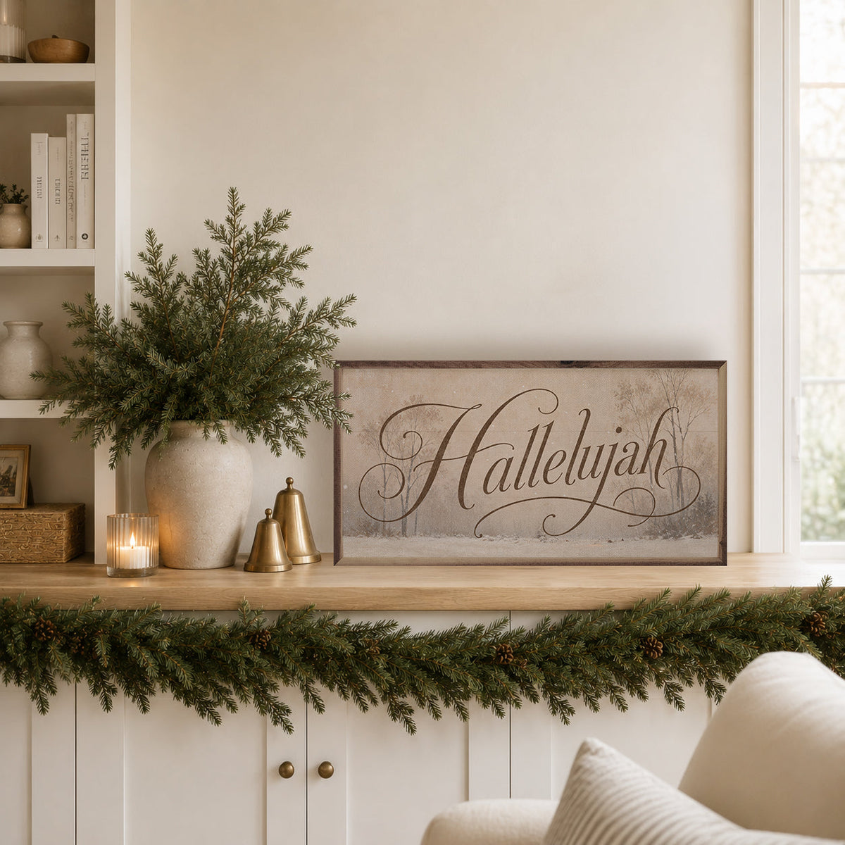 Hallelujah Printed and Framed Wall Sign