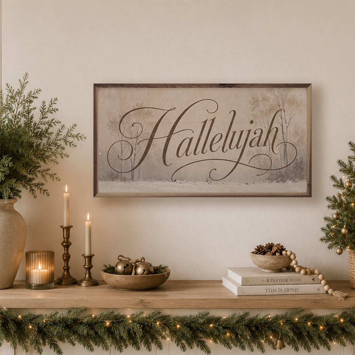 Hallelujah Printed and Framed Wall Sign