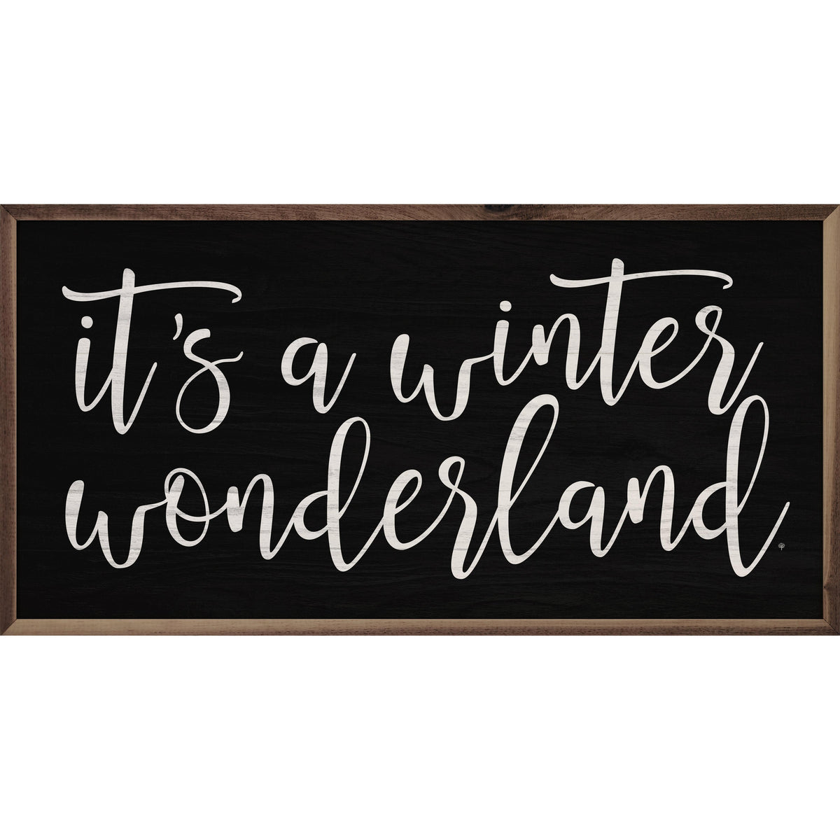 It's A Winter Wonderland Black Printed and Framed Wall Sign