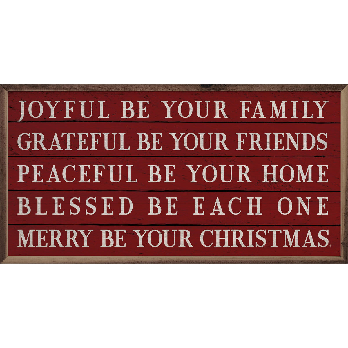 Merry Be Your Christmas Red Printed and Framed Wall Sign