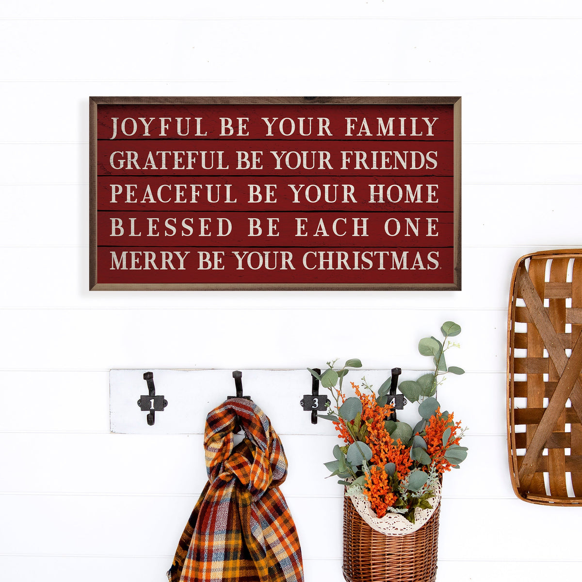 Merry Be Your Christmas Red Printed and Framed Wall Sign
