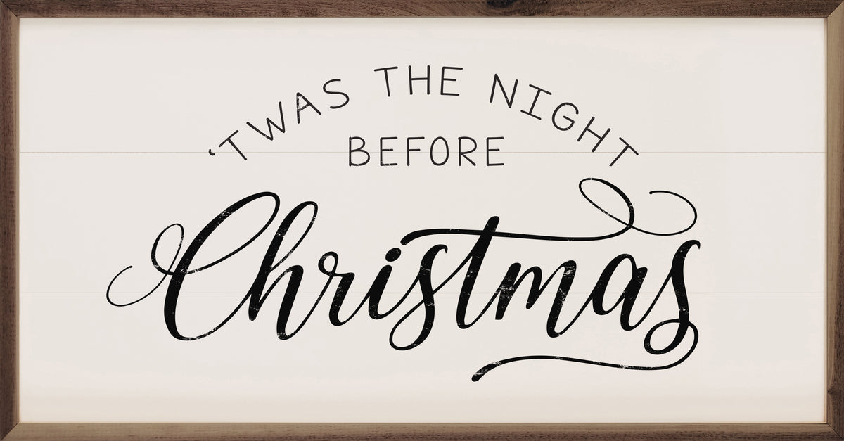 Twas The Night Before Christmas Printed and Framed Wall Sign