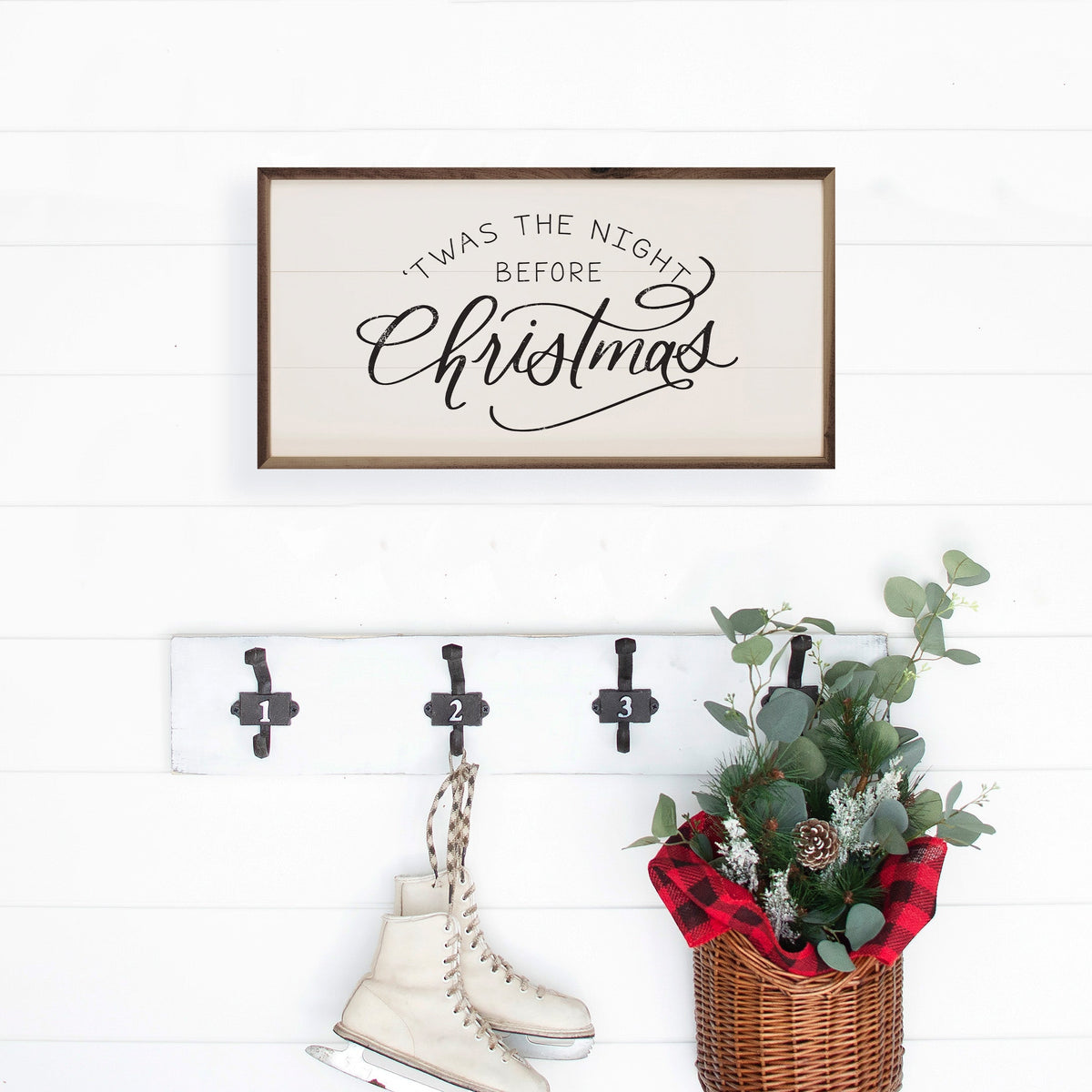Twas The Night Before Christmas Printed and Framed Wall Sign