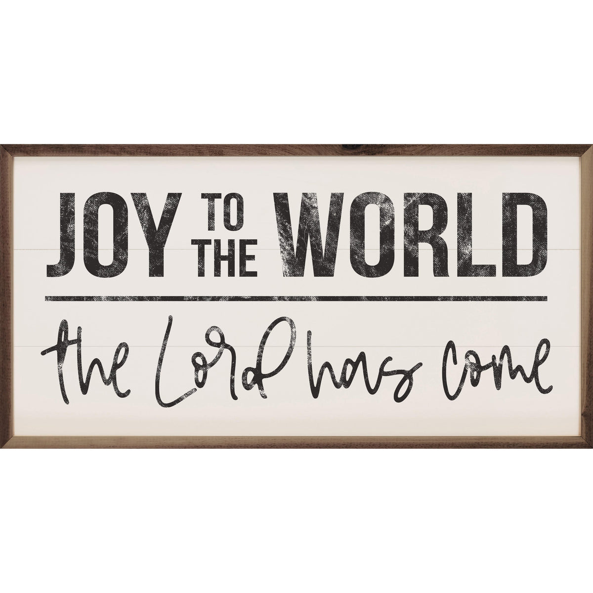 Joy To The World The Lord Has Come White Printed and Framed Wall Sign