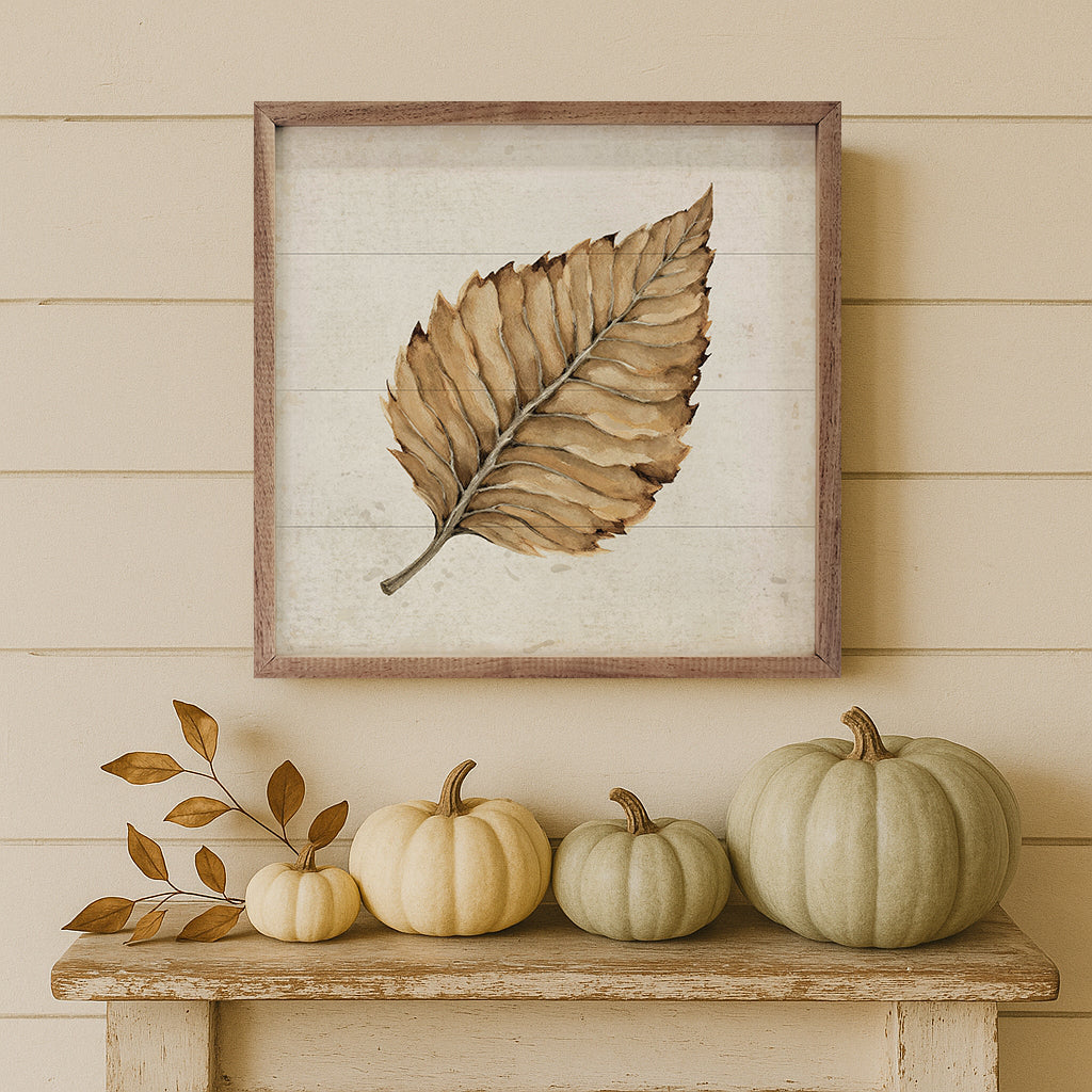 Beech Leaf Printed and Framed Wall Sign