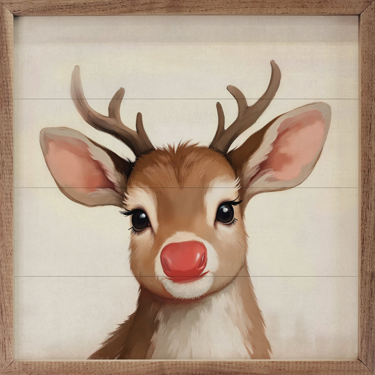 Bruno The Deer Printed and Framed Wall Sign