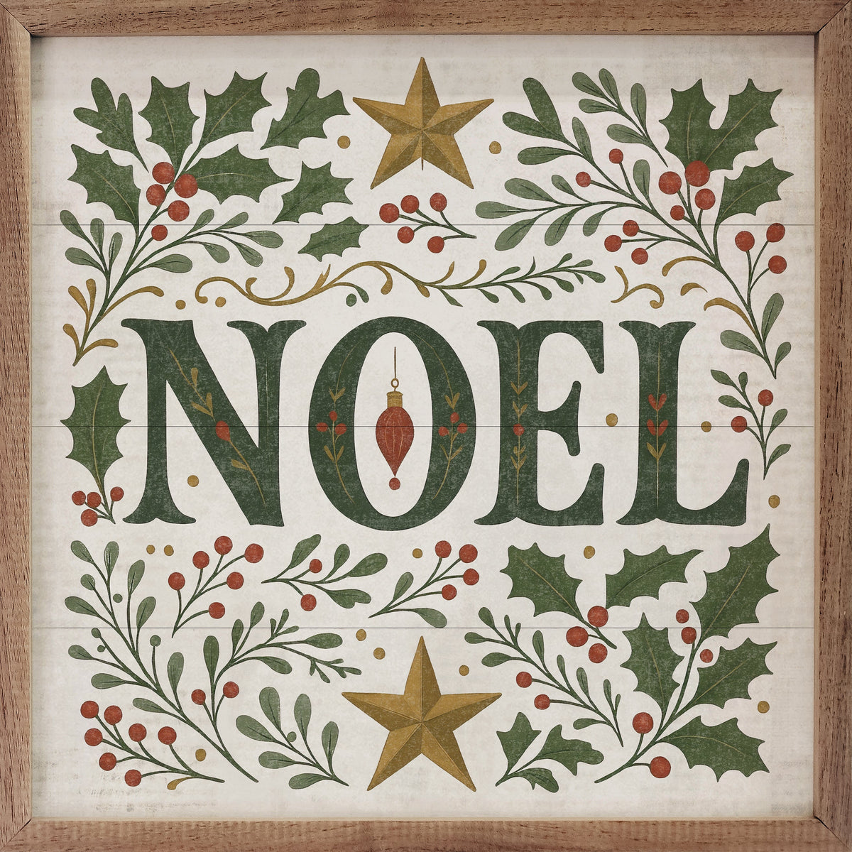 Decorative Noel Printed and Framed Wall Sign