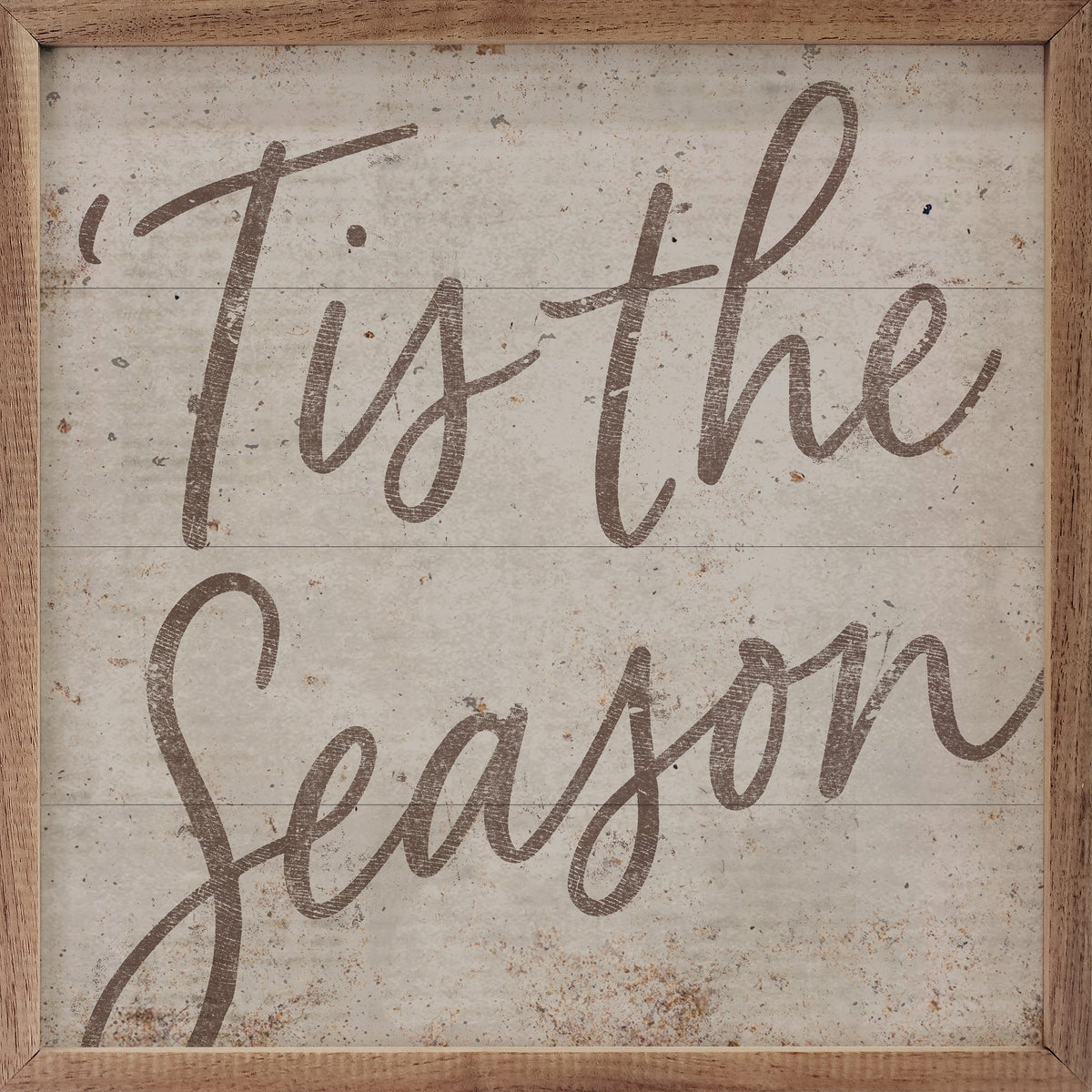 Festive Tis The Season White Printed and Framed Wall Sign