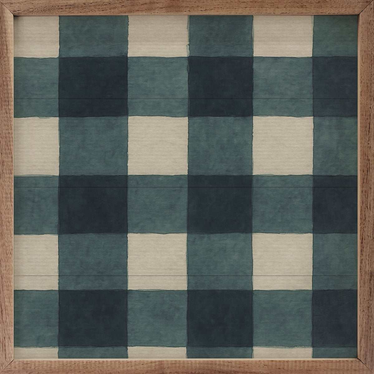 Holiday Plaid Printed and Framed Wall Sign