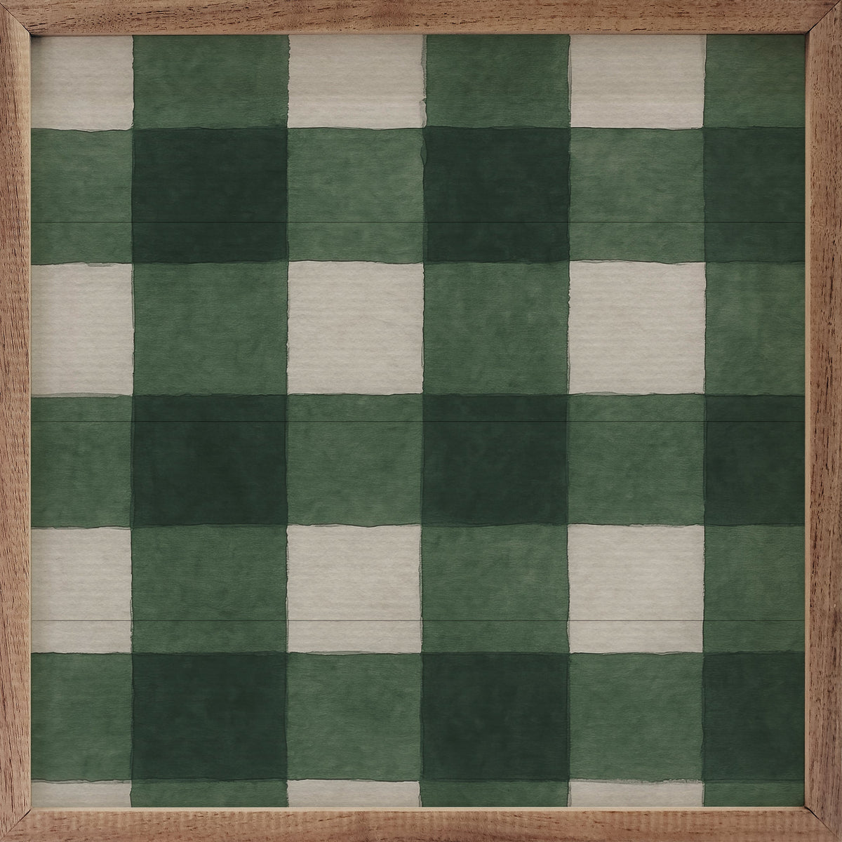 Holiday Plaid Printed and Framed Wall Sign