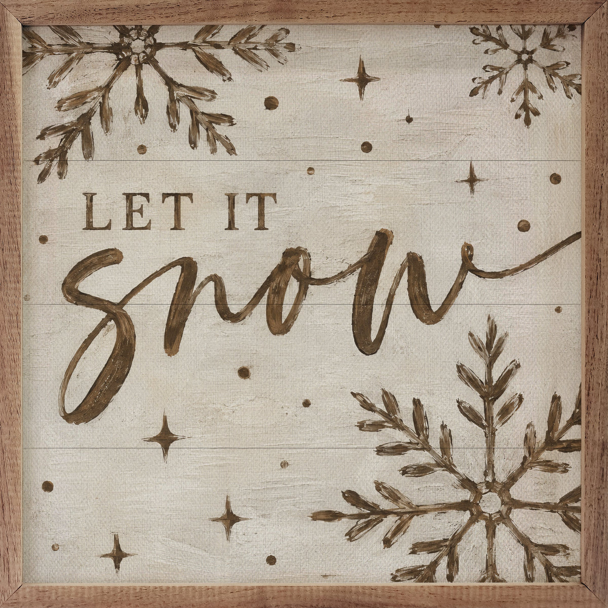 Let It Snow Printed and Framed Wall Sign