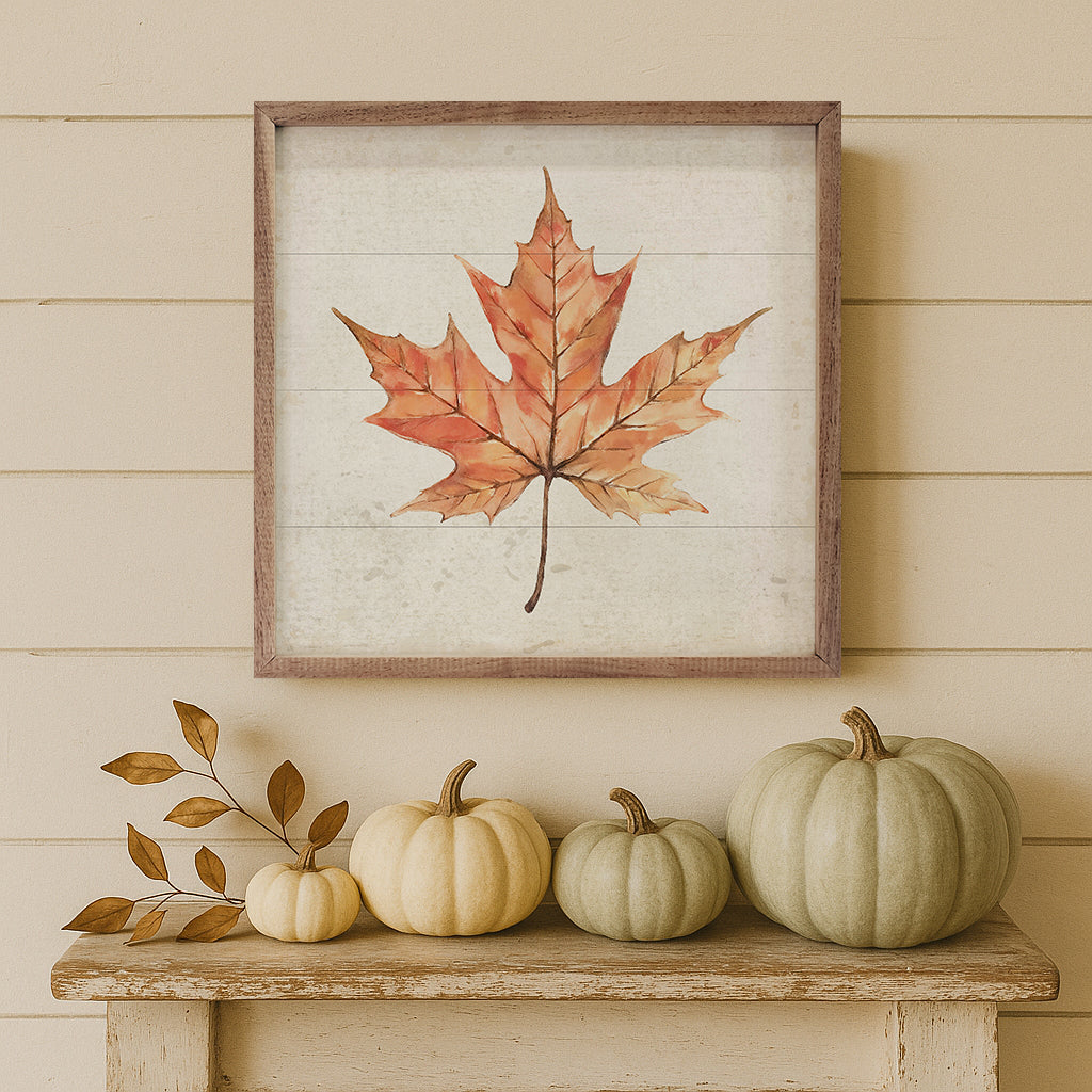 Maple Leaf Printed and Framed Wall Sign