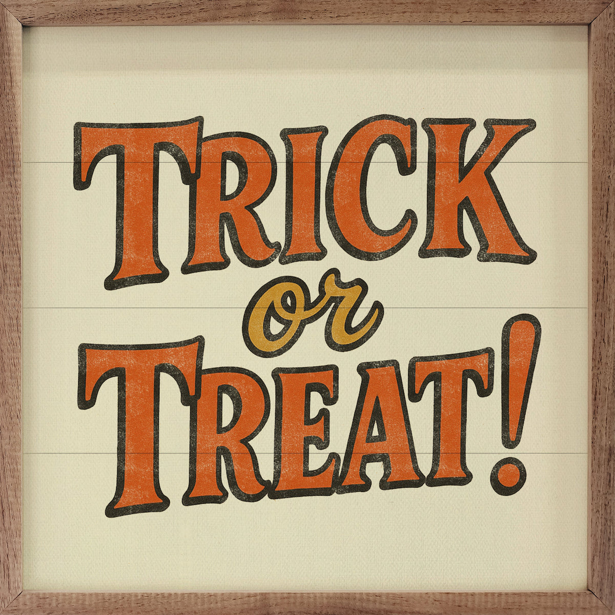 Trick Or Treat Printed and Framed Wall Sign