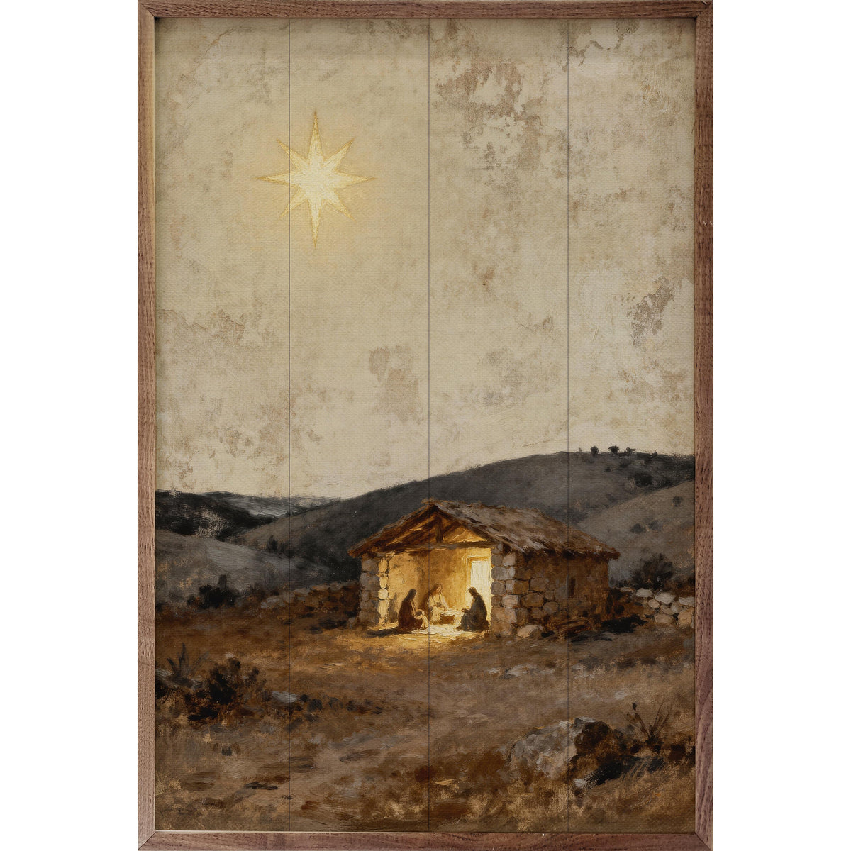 Christ Was Born Printed and Framed Wall Sign