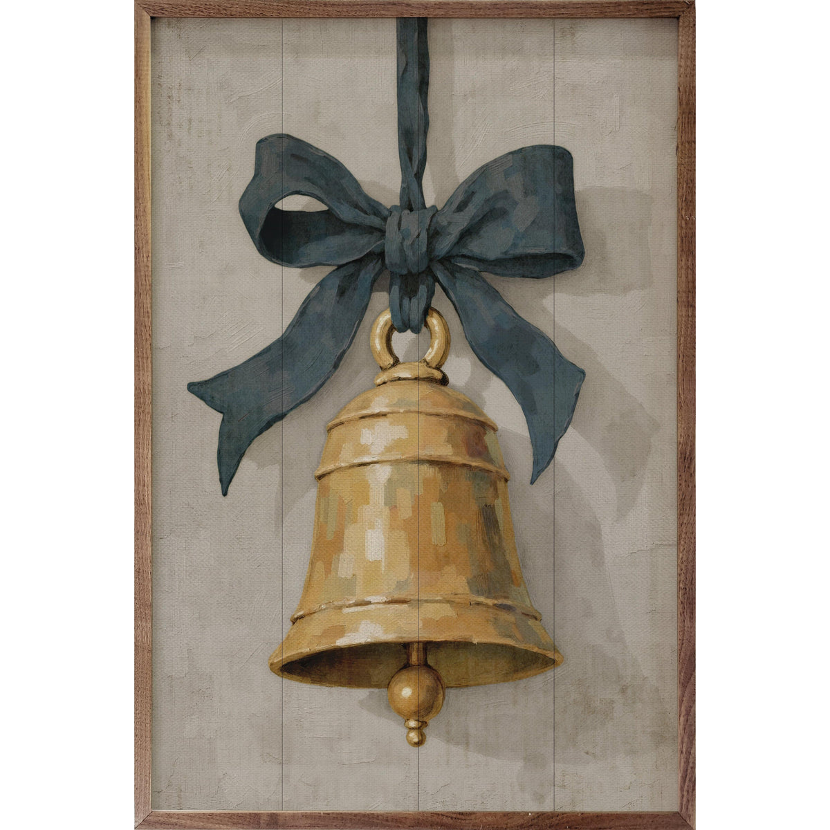 Hanging Bell Ribbon Printed and Framed Wall Sign