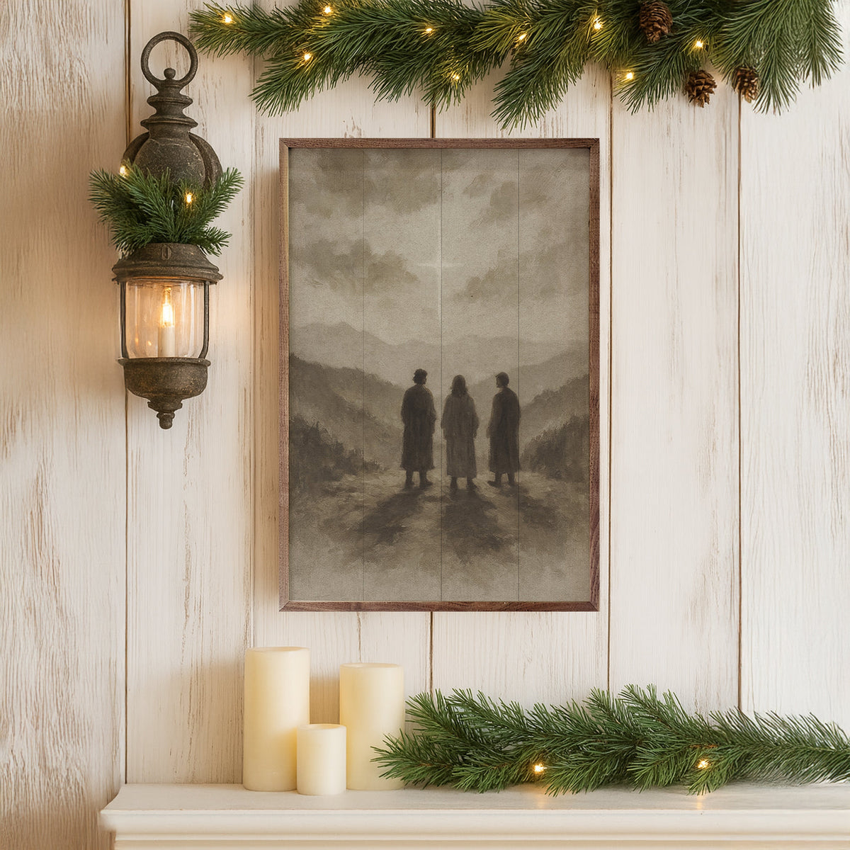 Three Wise Men Neutral Printed and Framed Wall Sign