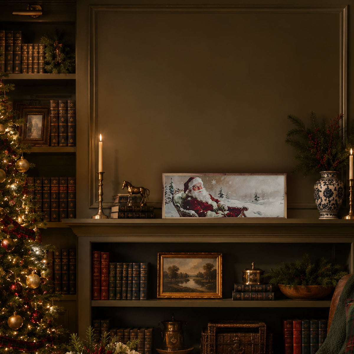 Cranberry Sleigh Ride Printed and Framed Wall Sign