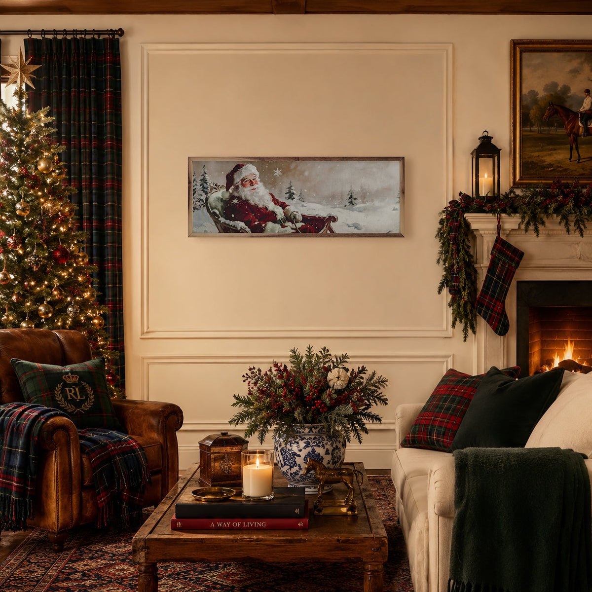 Cranberry Sleigh Ride Printed and Framed Wall Sign
