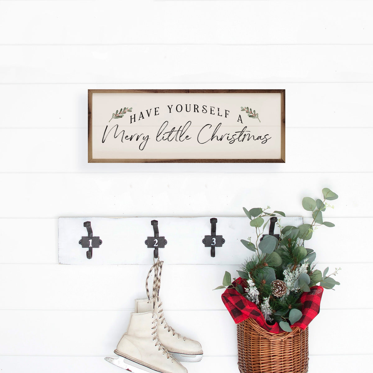Have Yourself A Merry White Printed and Framed Wall Sign