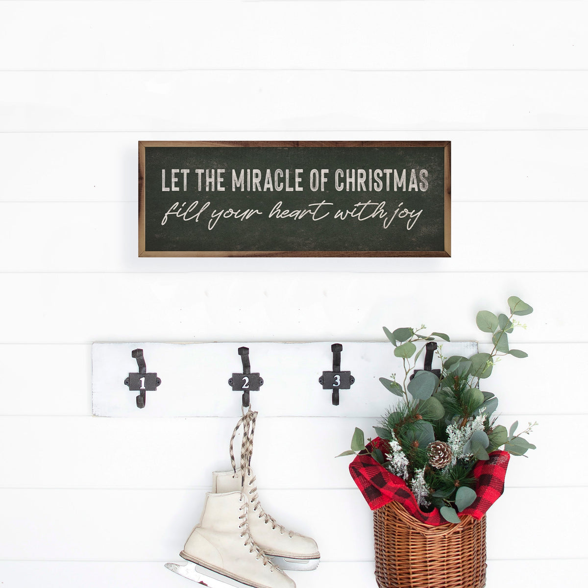 Let The Miracle Of Christmas Printed and Framed Wall Sign