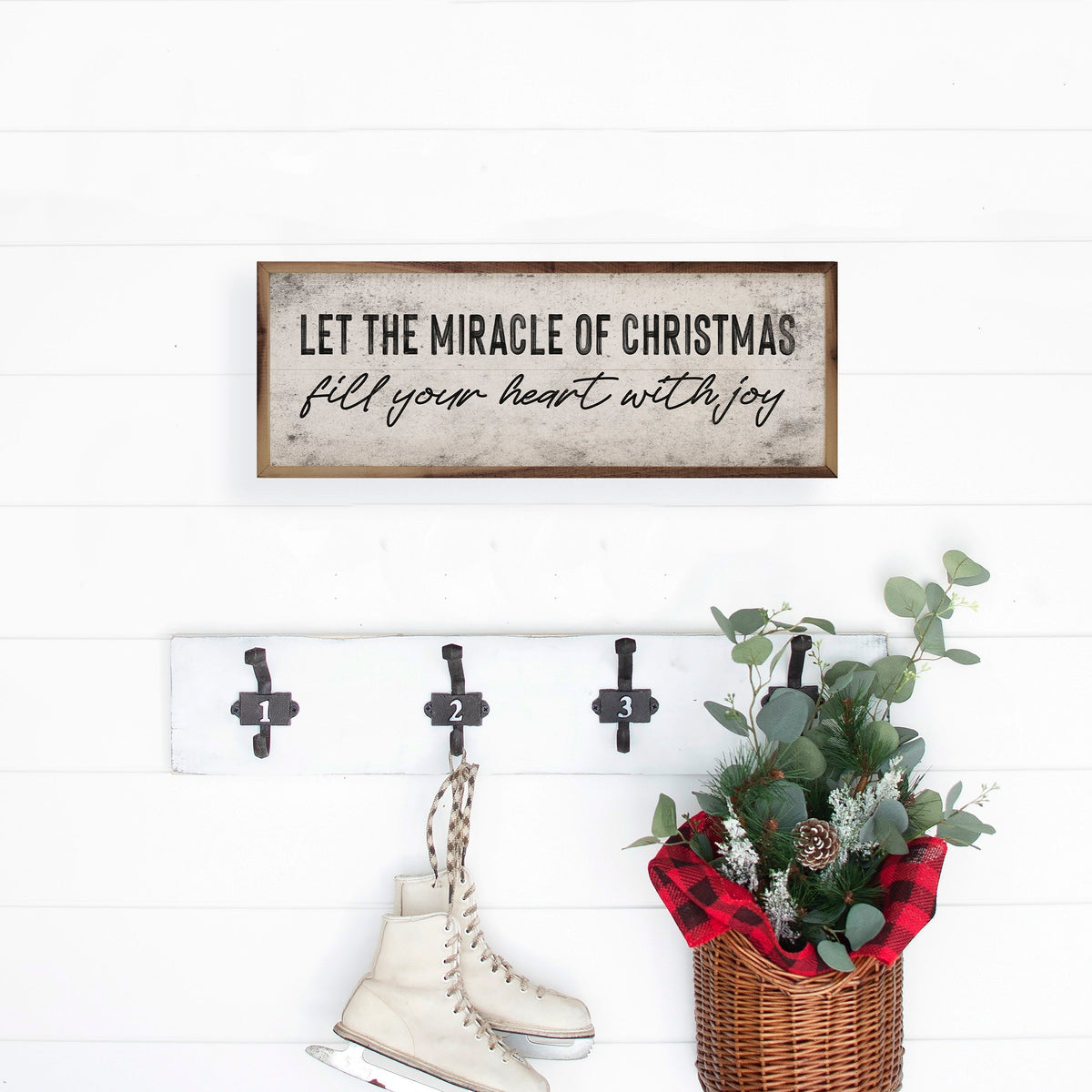 Let The Miracle Of Christmas Printed and Framed Wall Sign