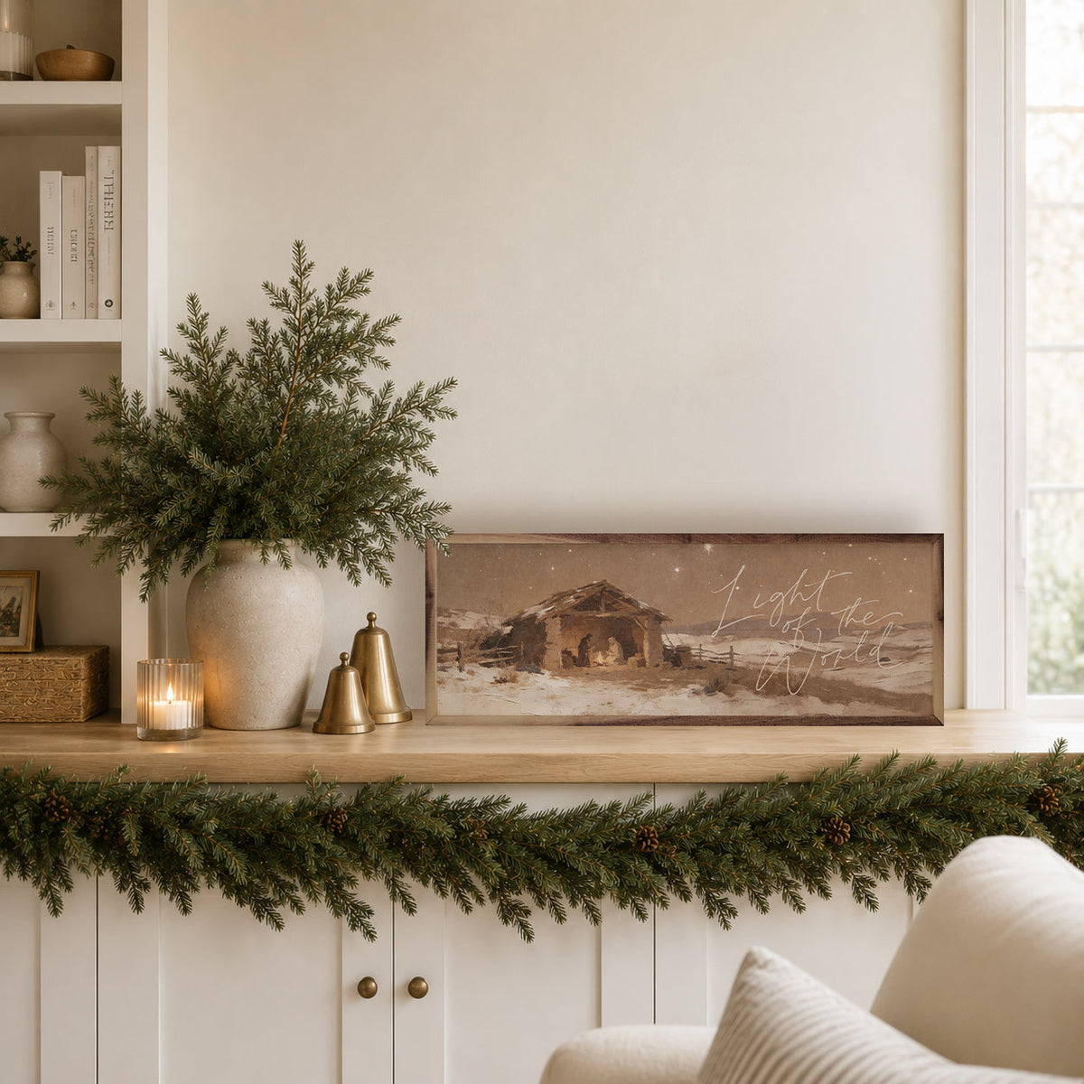 Light Of The World Printed and Framed Wall Sign