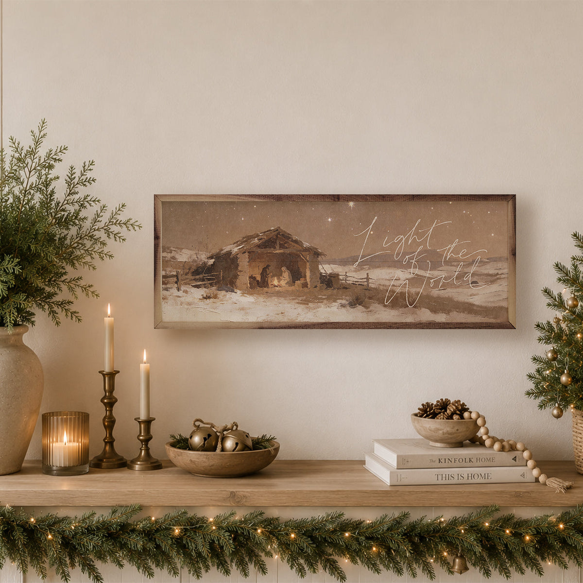 Light Of The World Printed and Framed Wall Sign