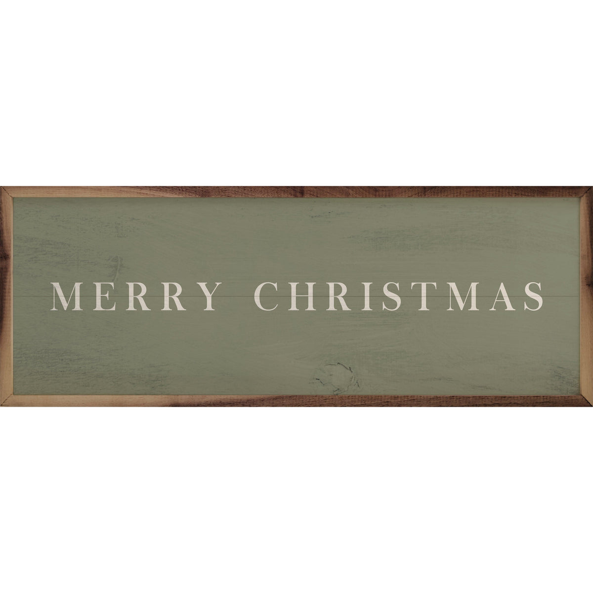 Merry Christmas Typewriter Green Printed and Framed Wall Sign