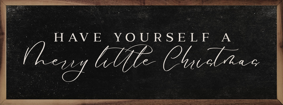 Merry Little Christmas Printed and Framed Wall Sign