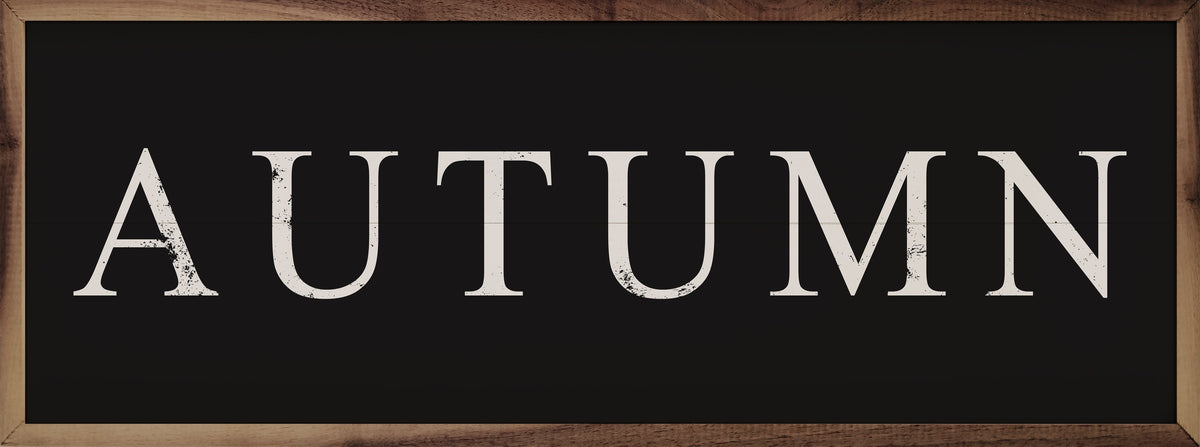 Serif Autumn Printed and Framed Wall Sign