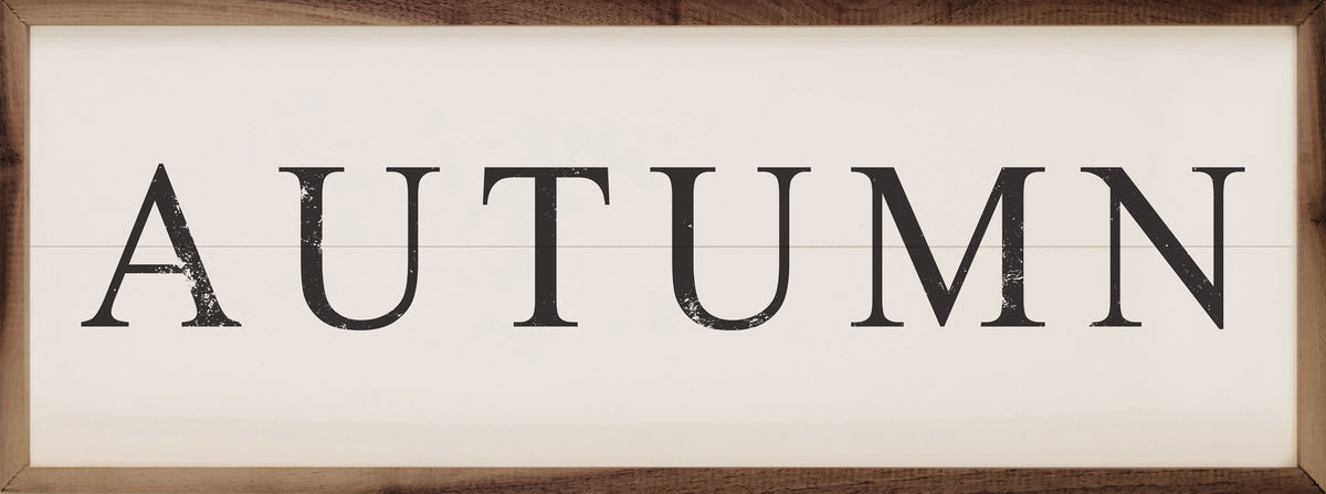 Serif Autumn Printed and Framed Wall Sign
