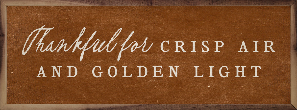 Thankful For Crisp Air Printed and Framed Wall Sign