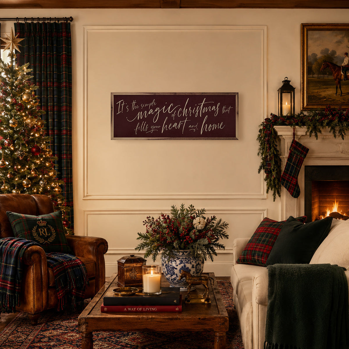 The Simple Magic Of Christmas Printed and Framed Wall Sign