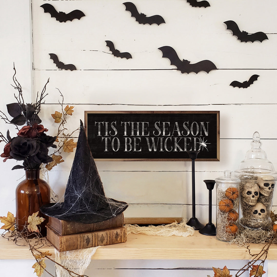 Tis The Season To Be Wicked Printed and Framed Wall Sign