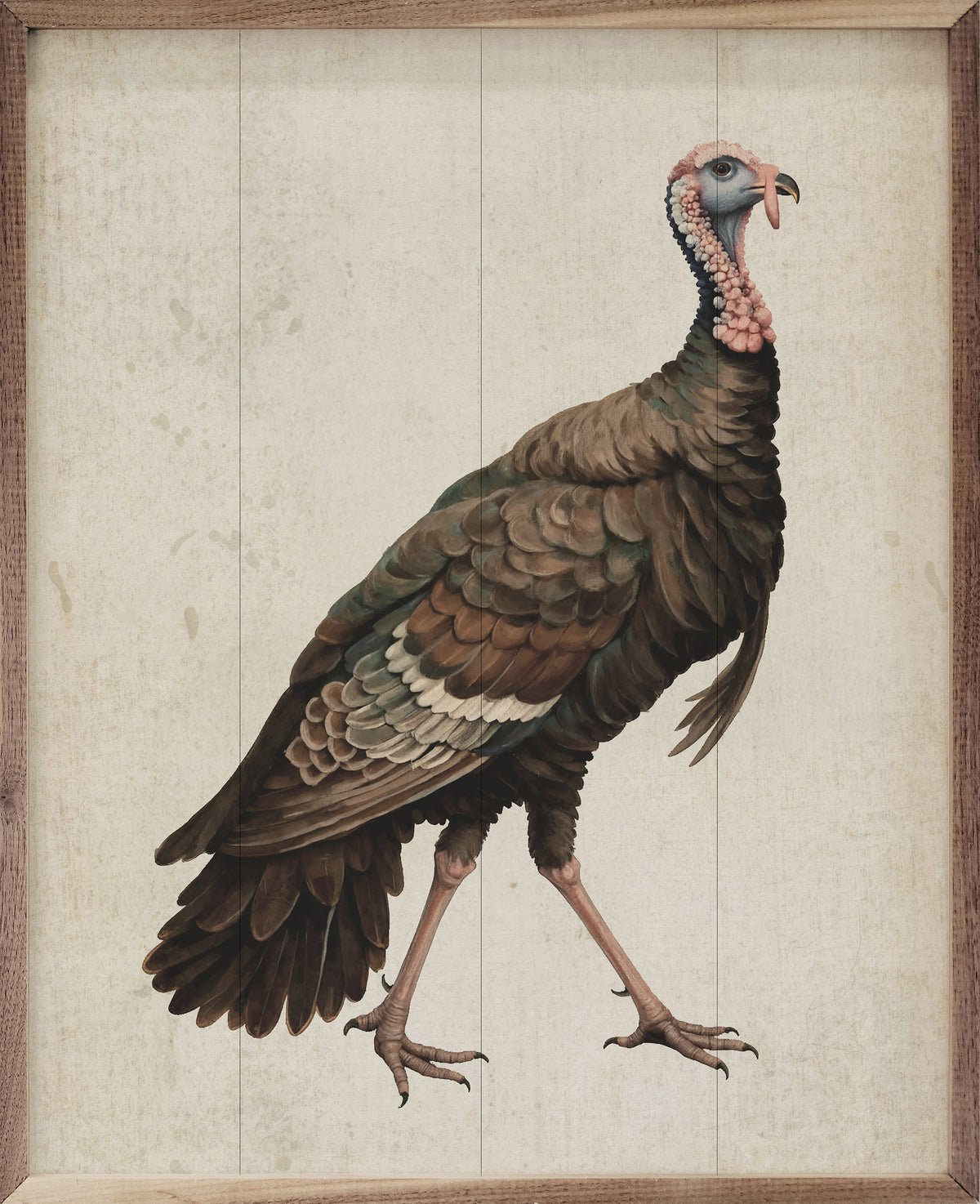 Autumn Turkey Printed and Framed Wall Sign