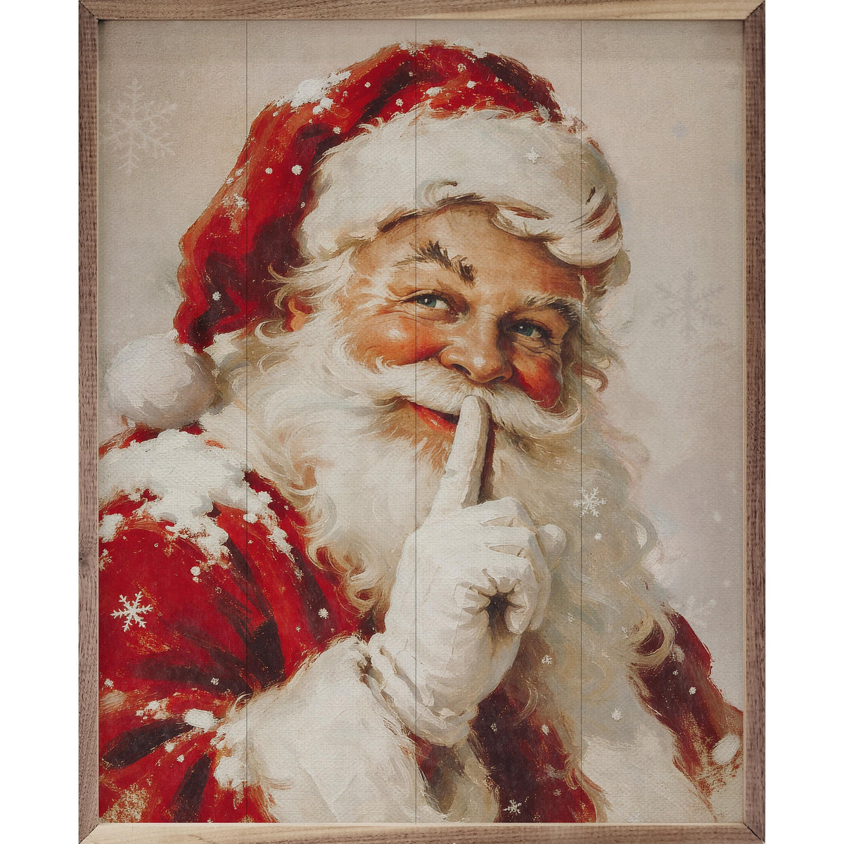 Santa Claus Printed and Framed Wall Sign